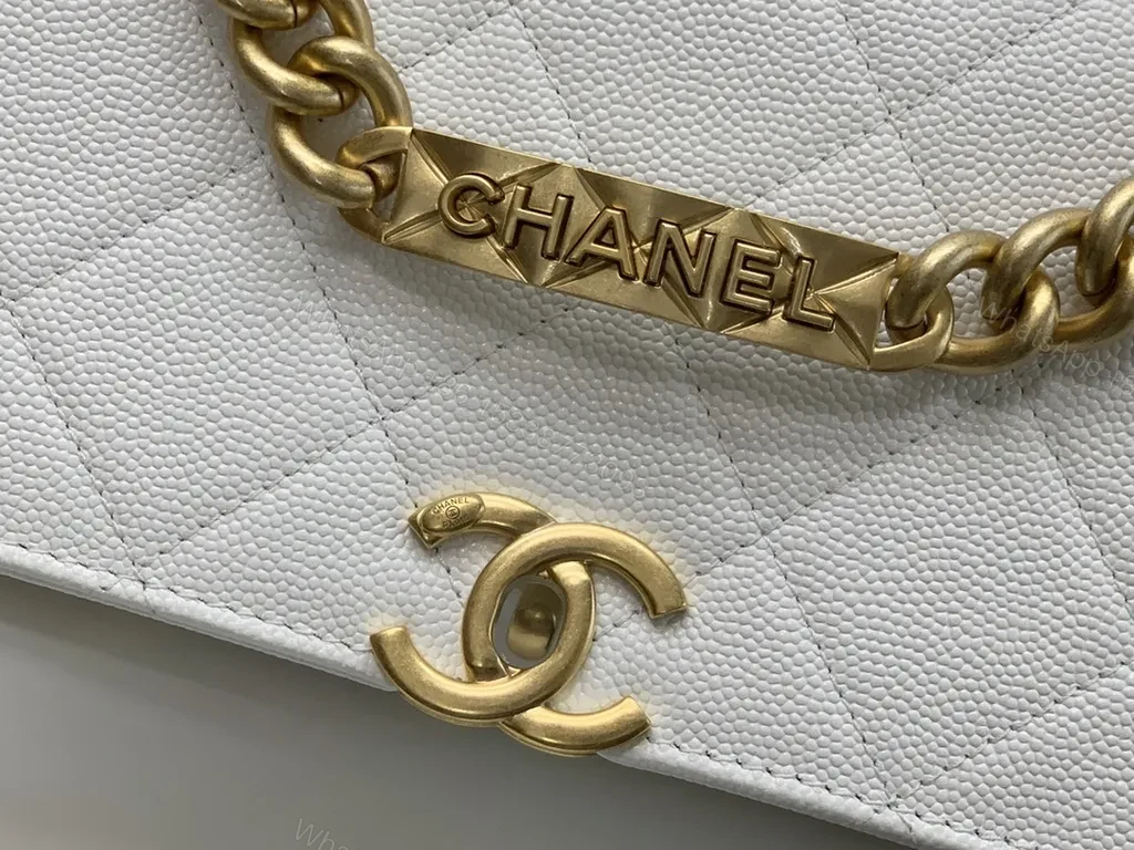 View 9 of Chic White Quilted Bag with Gold Chain | Luxury Shoulder Bag