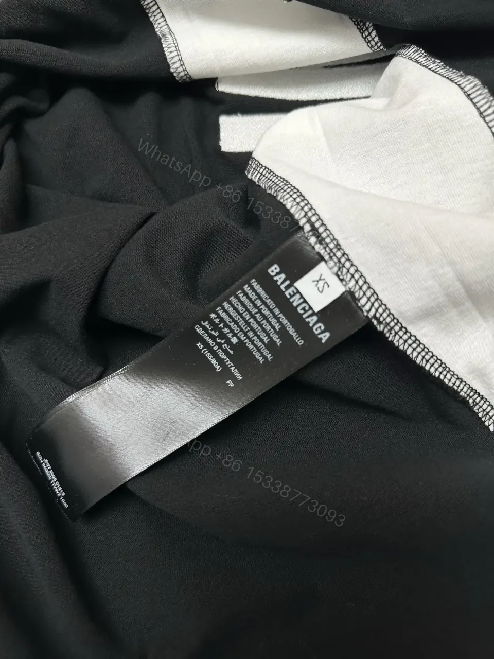 View 7 of Black Polyester Athletic Jersey Bold "BALENCIAGA" 10 T-Shirt