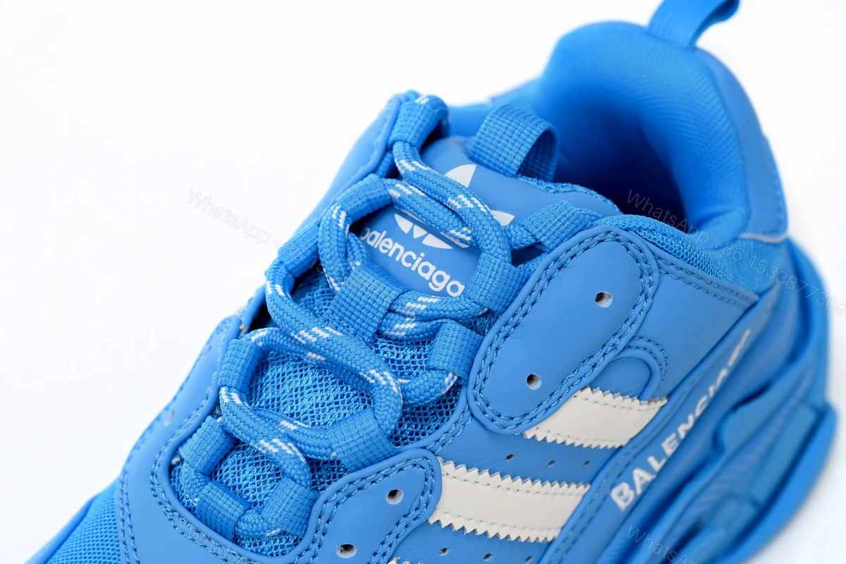 View 8 of adidas x Balenciaga Triple S Blue And White Bars