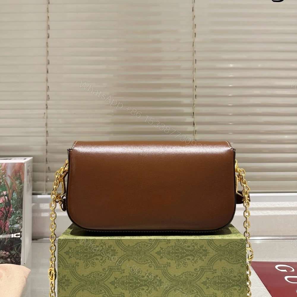 View 8 of Gucci Horsebit 1955 Small Shoulder Bag Brown 24Cm