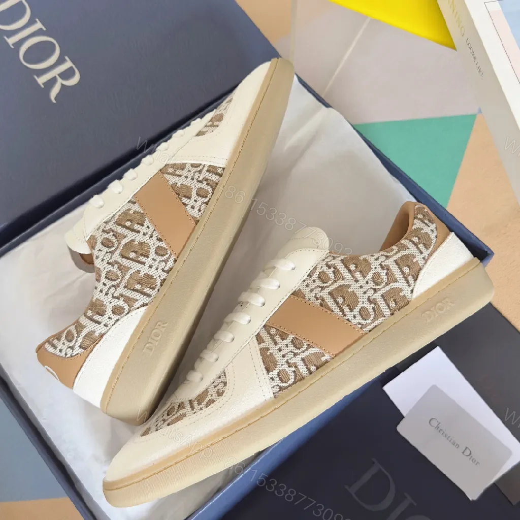 View 6 of Monogram Patterned Low-Top Trainers: Luxe Everyday Sneakers