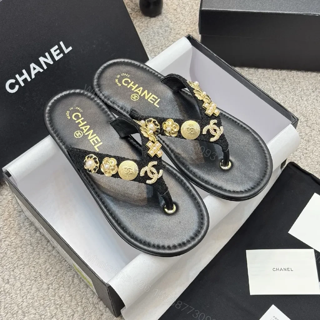 Black Leather Luxe Sandals with Gold-Accent Hardware, Gladiator-Style — view 1