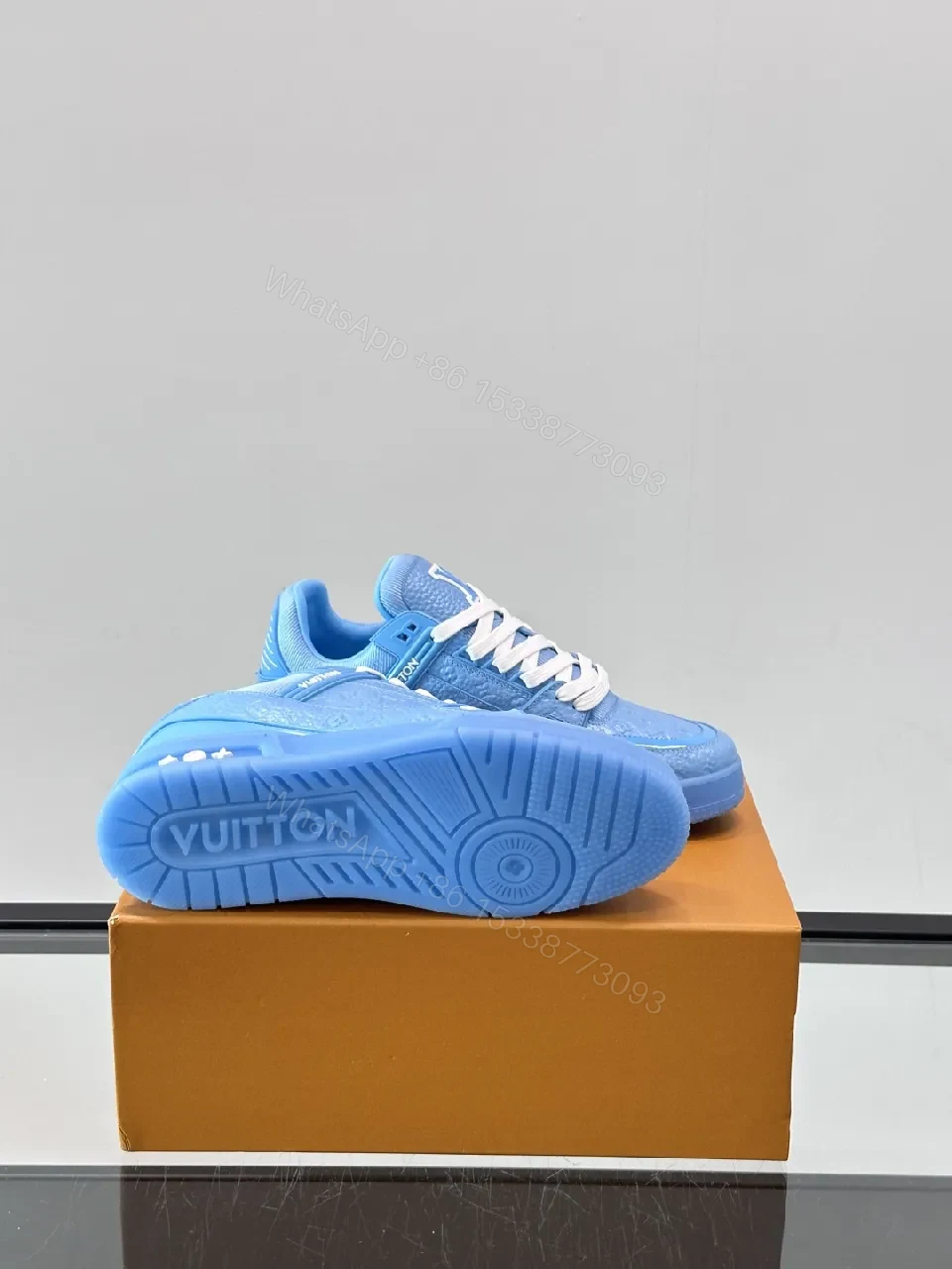 View 6 of Vibrant Blue Luxe Sneakers: Elevated Comfort, Designer-Inspired