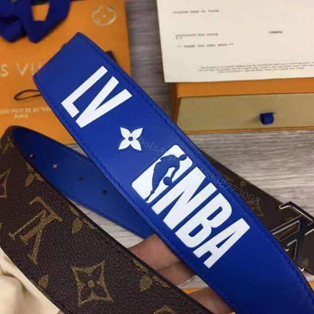 View 10 of LOUIS VUITTON X NBA 3 STEPS 40MM REVERSIBLE MONOGRAM CANVAS BELT – B114