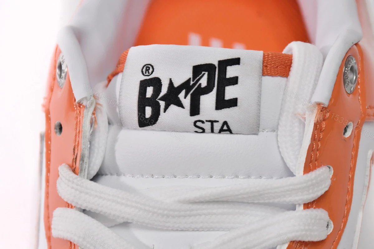 View 4 of Cheap Fake Bape Sta Low White Orange 1H70-191-001(BapeSta)
