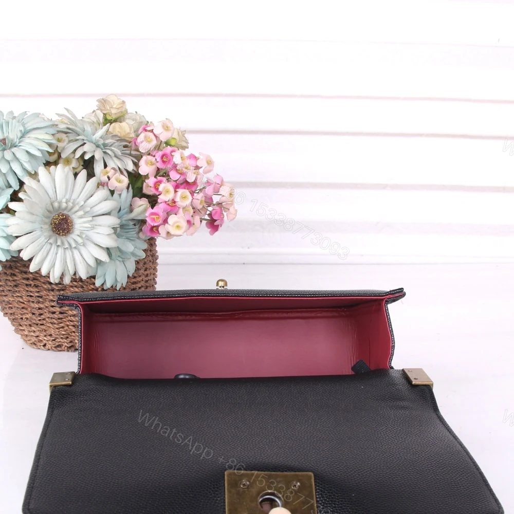 View 3 of Chanel Medium Boy Bag Black Gold Hardware 25Cm