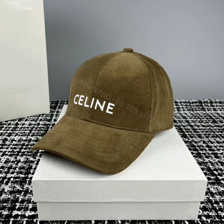 View 7 of Celine Corduroy-Crafted Cap: Minimalist Luxury Headwear