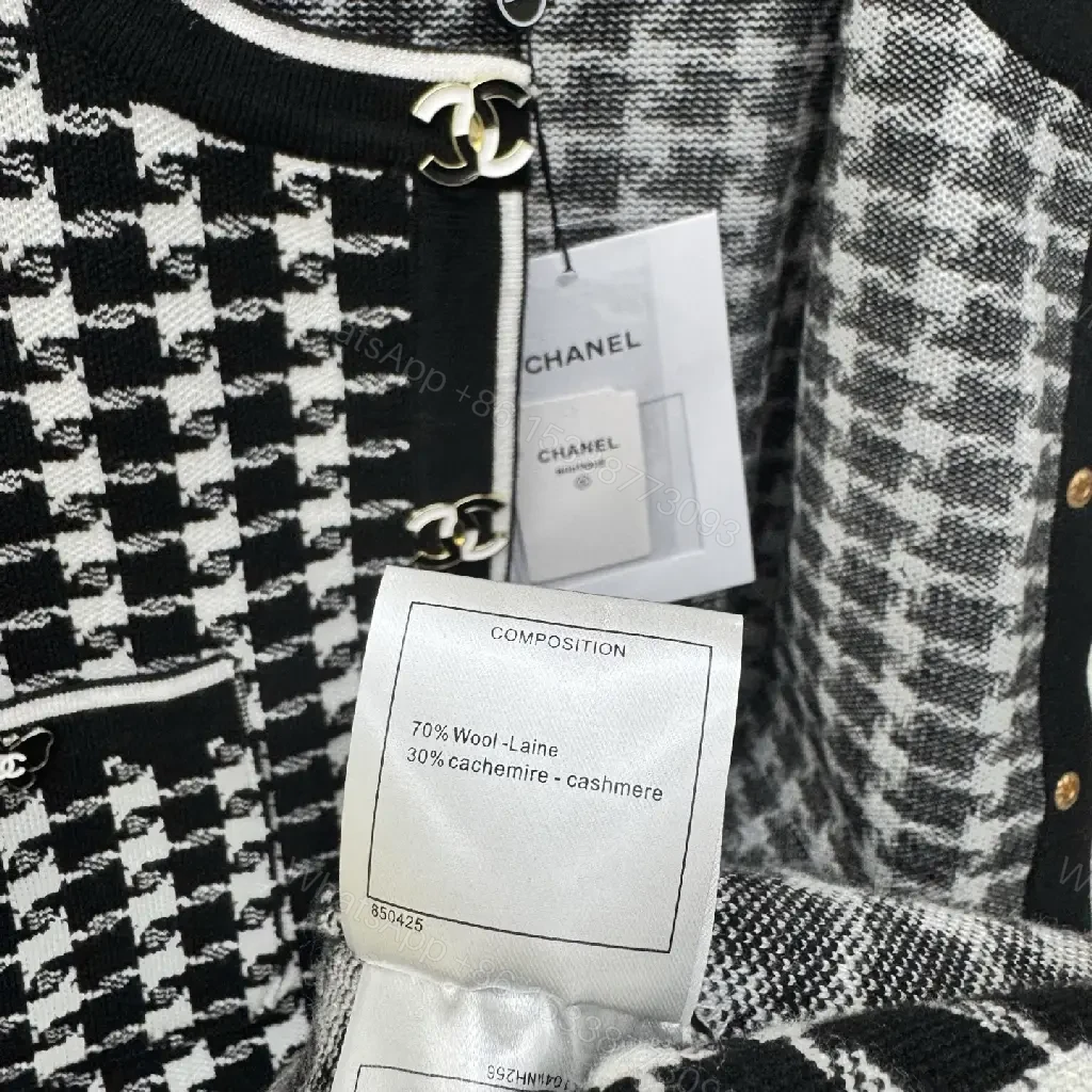 View 9 of Chic Textured Sleeveless Dress with Bold Houndstooth Pattern