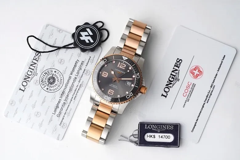 View 9 of Longines Conquest Two-Tone Stainless Steel and Rose Gold Automatic Watch