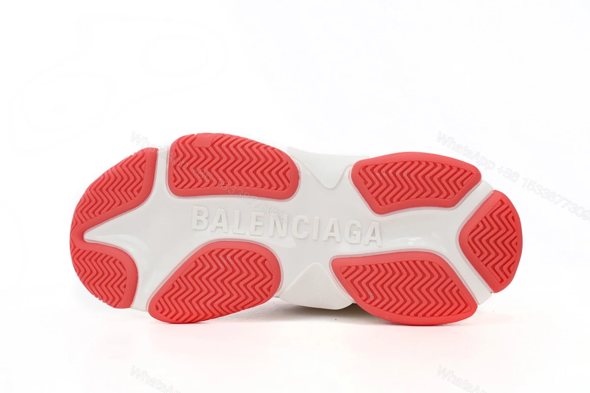 View 3 of adidas x Balenciaga Triple S White Red Bar