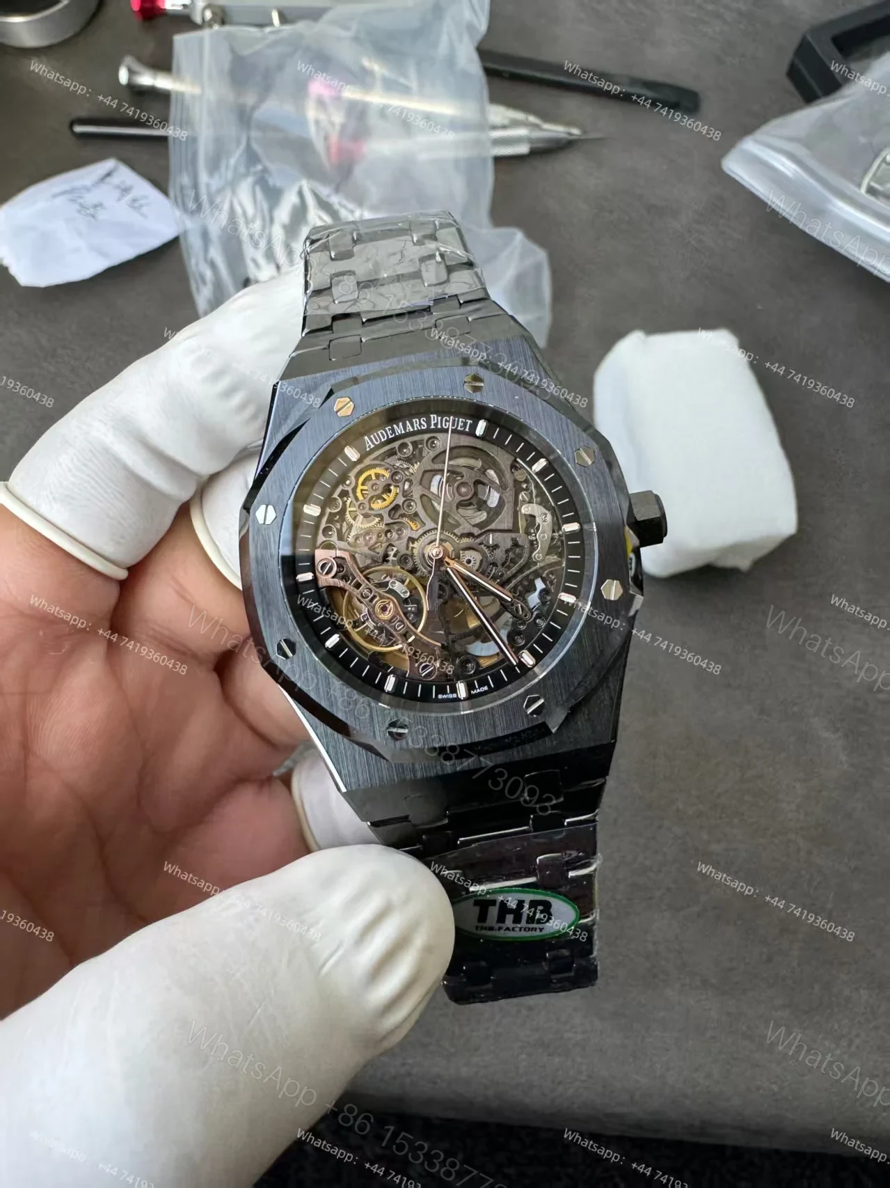 View 3 of Audemars Piguet Super Clone Royal Oak 15407 Ceramic Skeleton Dial 41MM