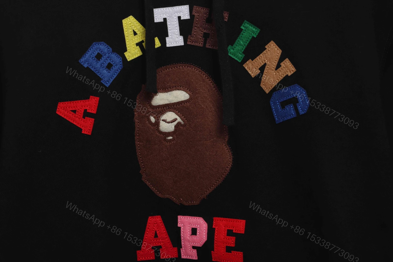 View 3 of BAPE ape head colorful letter print