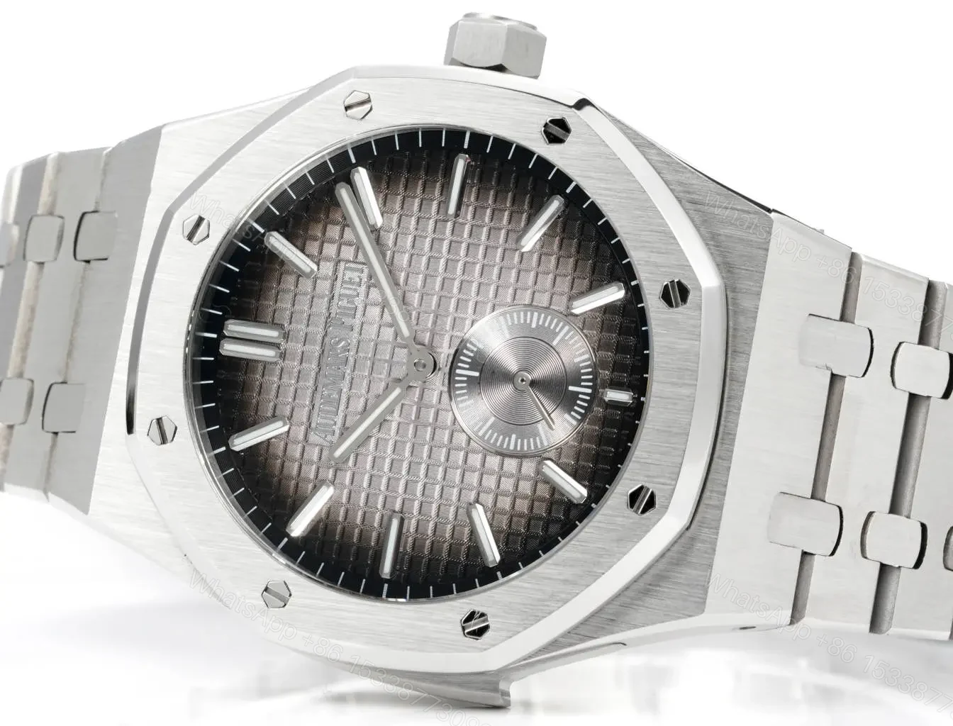 View 4 of JH Factory Audemars Piguet Royal Oak 26591IP Series Men’s Watch – Stainless Steel with Grey Dial and Platinum Luminous Markers