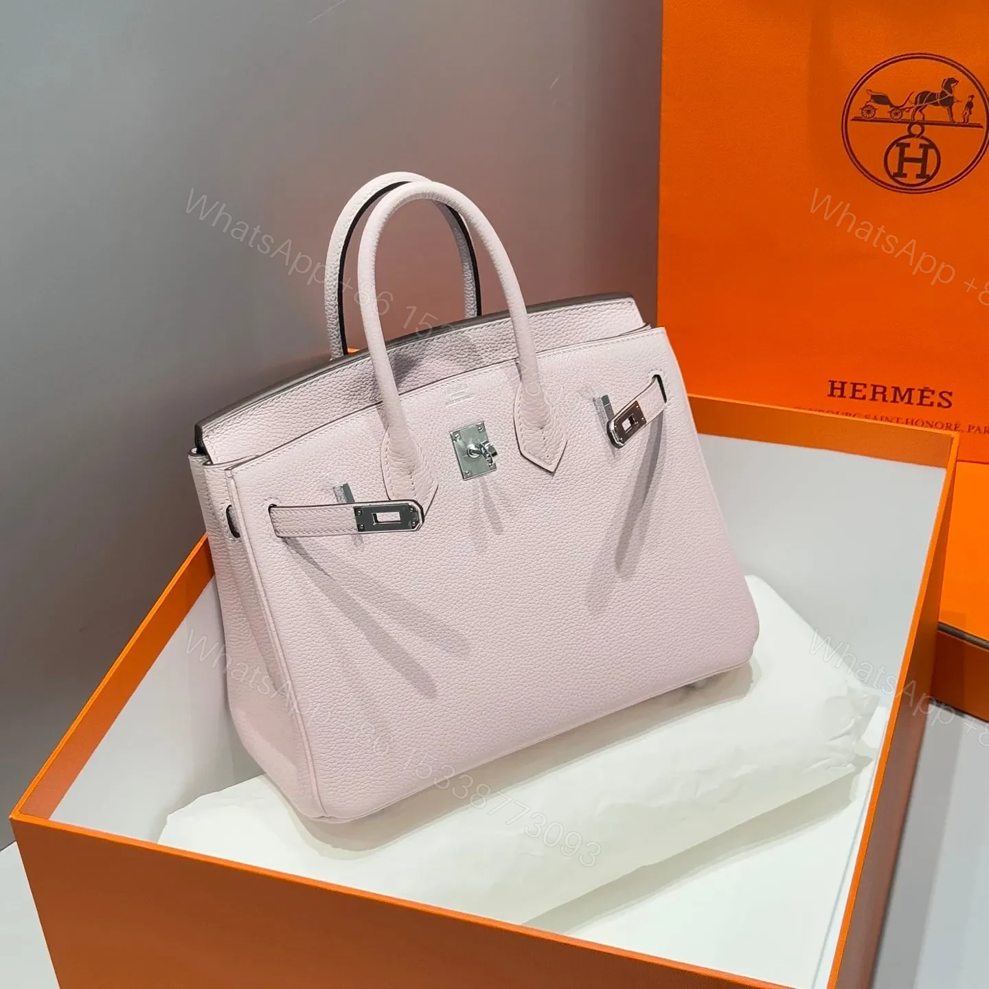 View 2 of HN 25 IN PINK BABY SILVER HARDWARE
