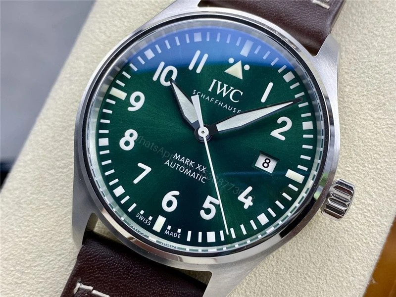 View 6 of Replica Clone IWC Pilot’s Mark 20 Green Watch