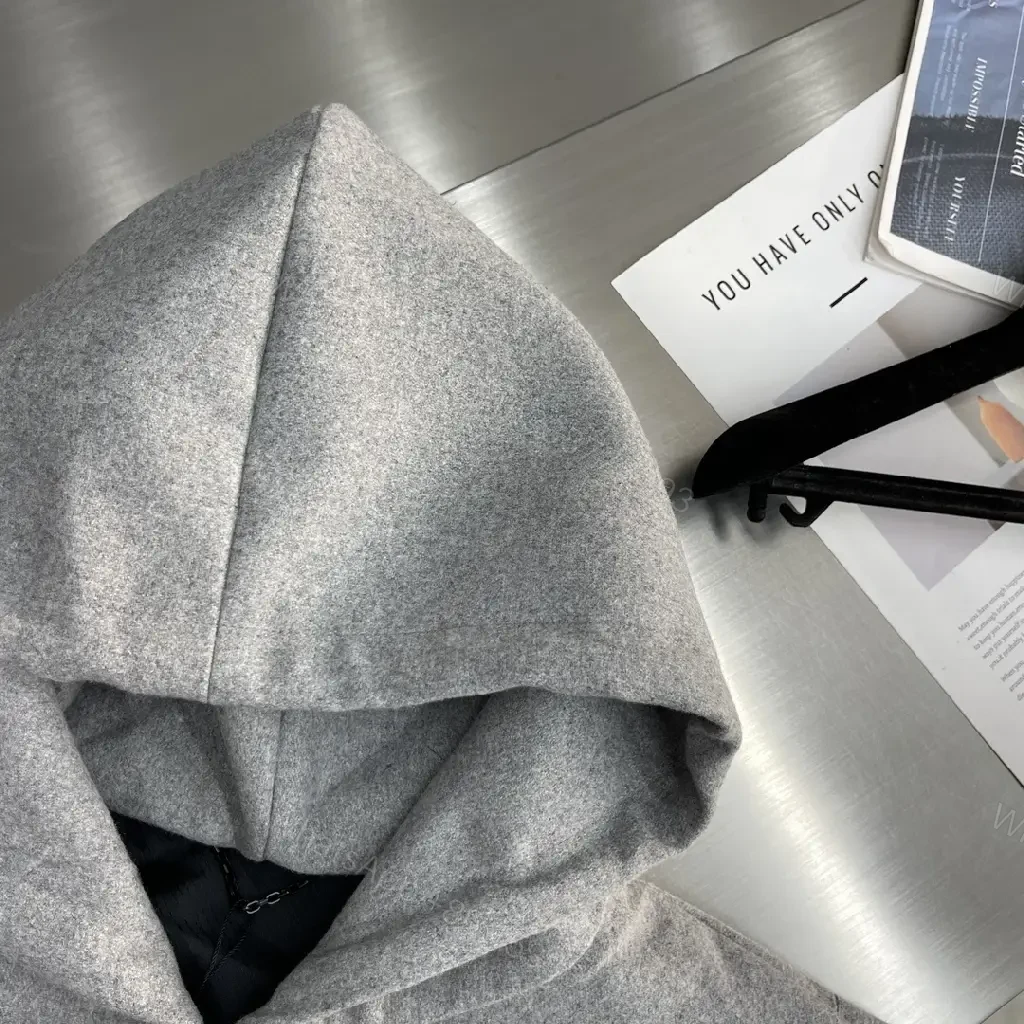View 7 of Soft Grey Zip Hoodie: Elevated, Hidden Pockets, Subtle LV