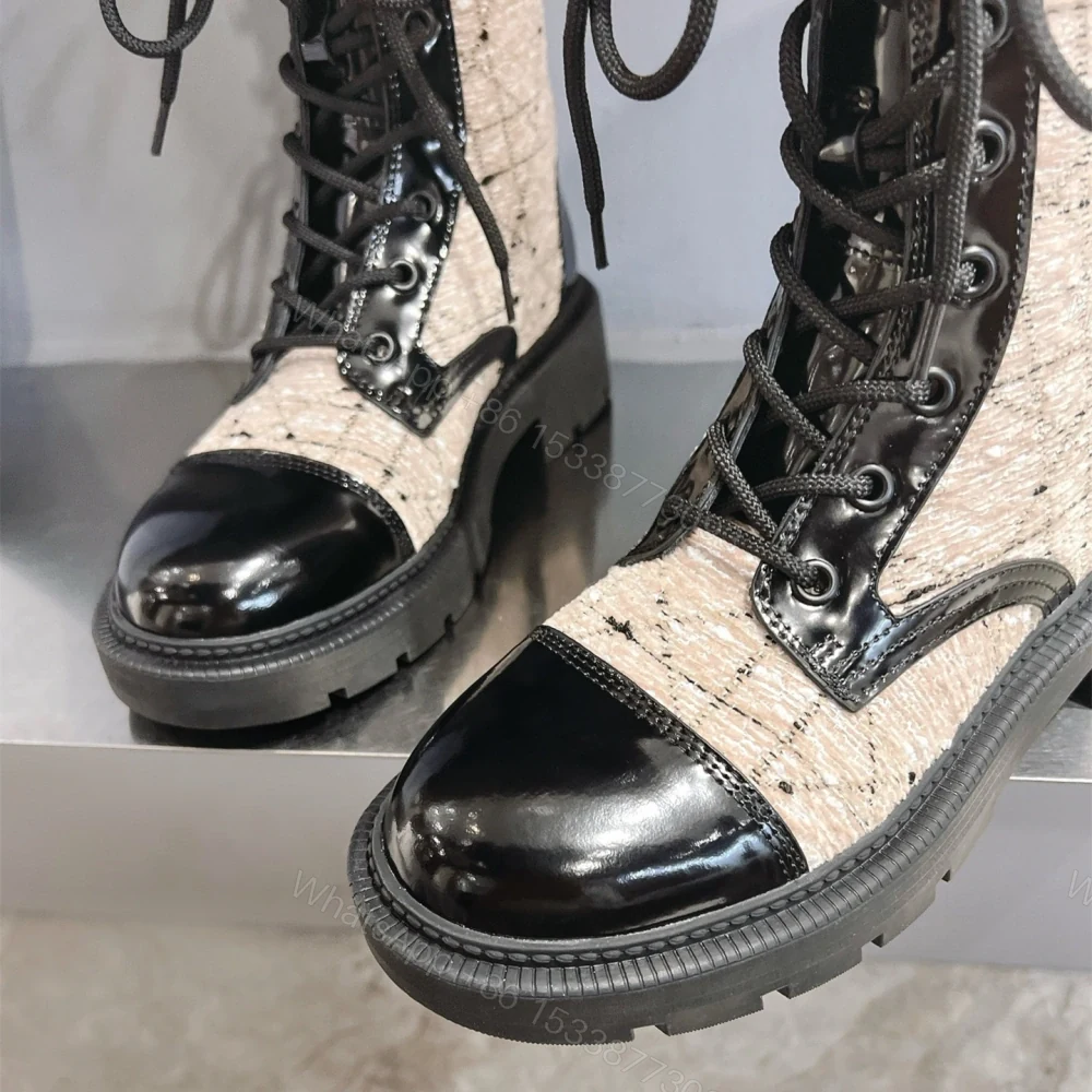 View 4 of 高仿Dior*D-Unit系列KDT133走秀款工裝中筒靴秋冬季膚色免檢版