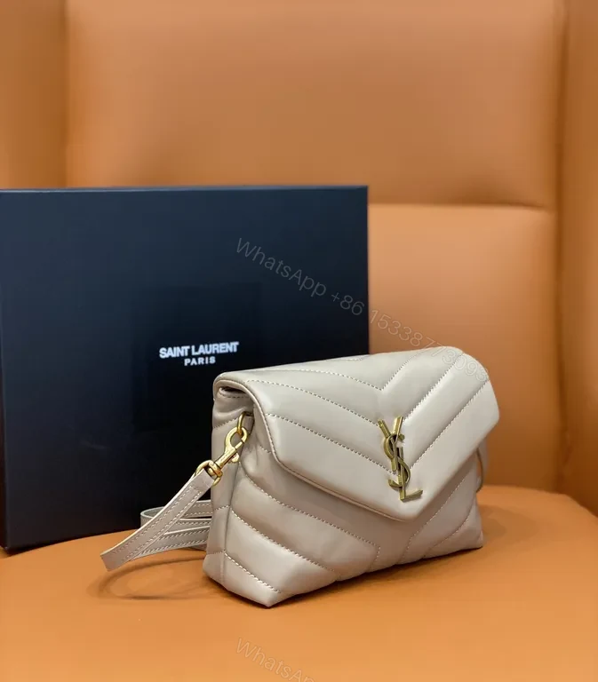 View 2 of Taupe Lambskin Chevron-Quilt Shoulder Bag: Discreet Luxury Carry