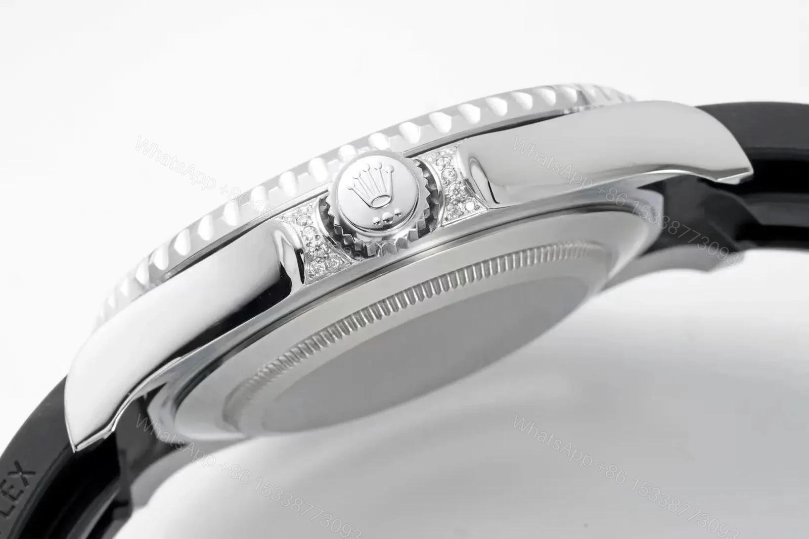 View 6 of GM Factory Clean Factory Rolex Yacht-Master Platinum Black Rubber