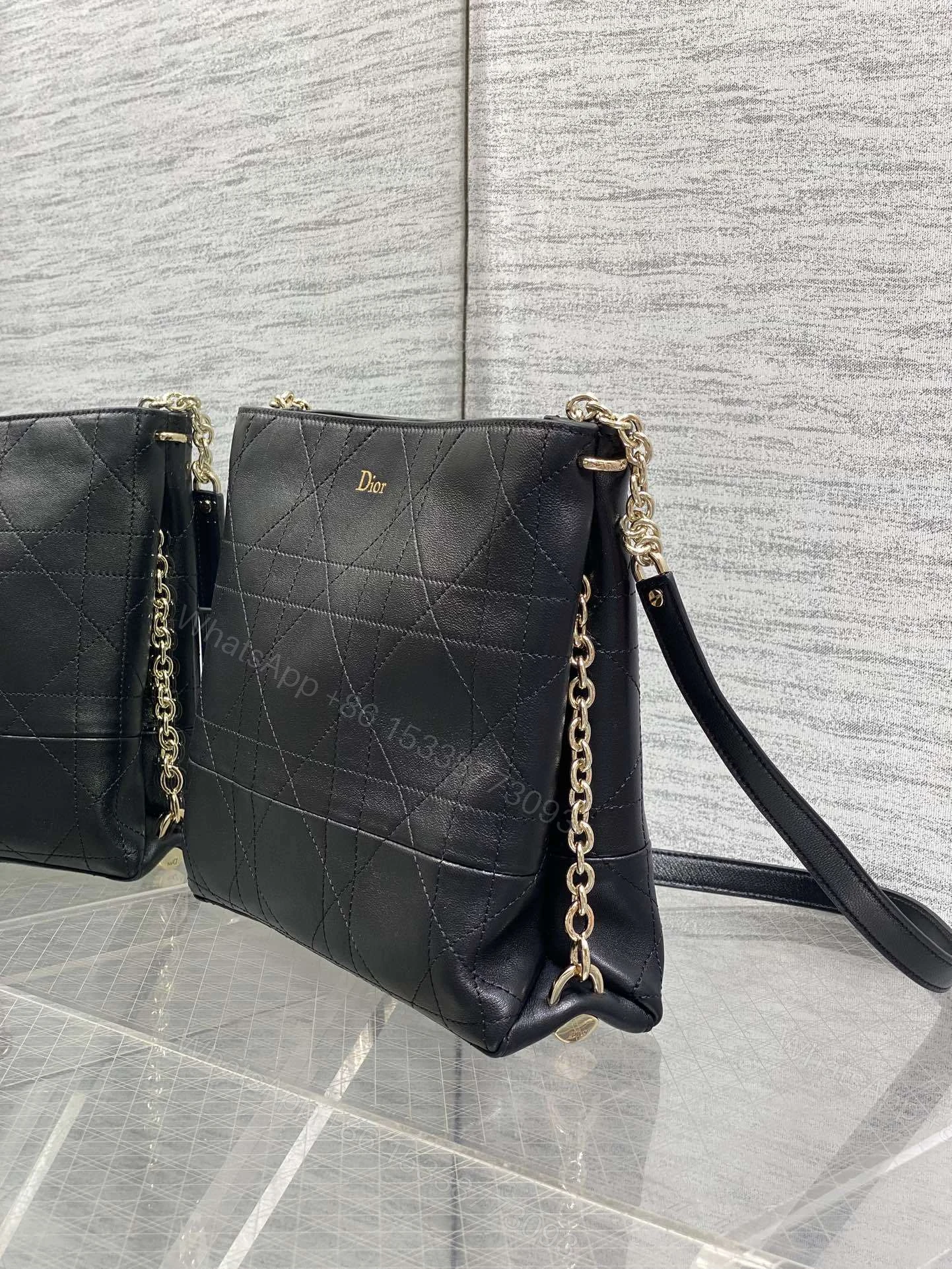 View 3 of Dior Trianon bag in Black Gold Hardware