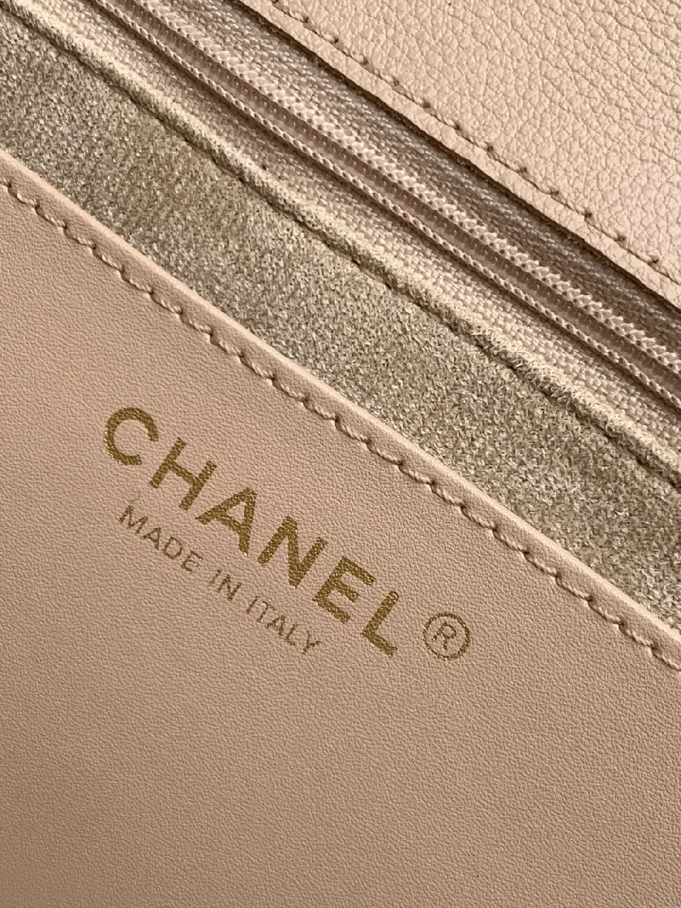 View 4 of Quilted Nude Leather Bag: Minimalist Luxury Crossbody