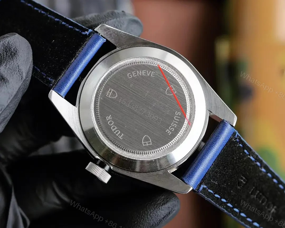 View 6 of Tudor Blue GMT Watch Black Dial Blue Leather Strap Ultimate 42MM TUDOR-BB-GMT-42-BLK-BLU-LEATHER
