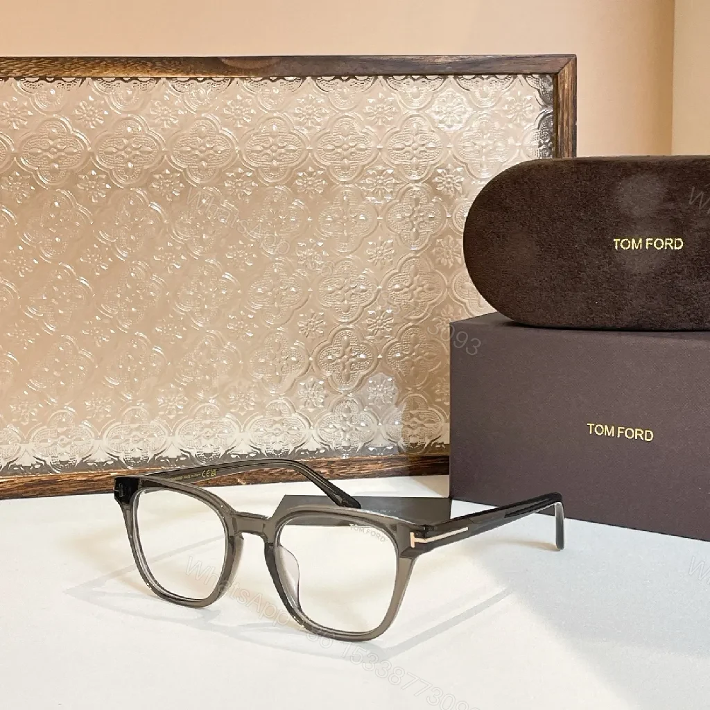 View 8 of Black Acetate Tom Ford Eyeglasses - Minimalist Luxury, Subtle Gold Details, All-Day Comfort, Premium frames