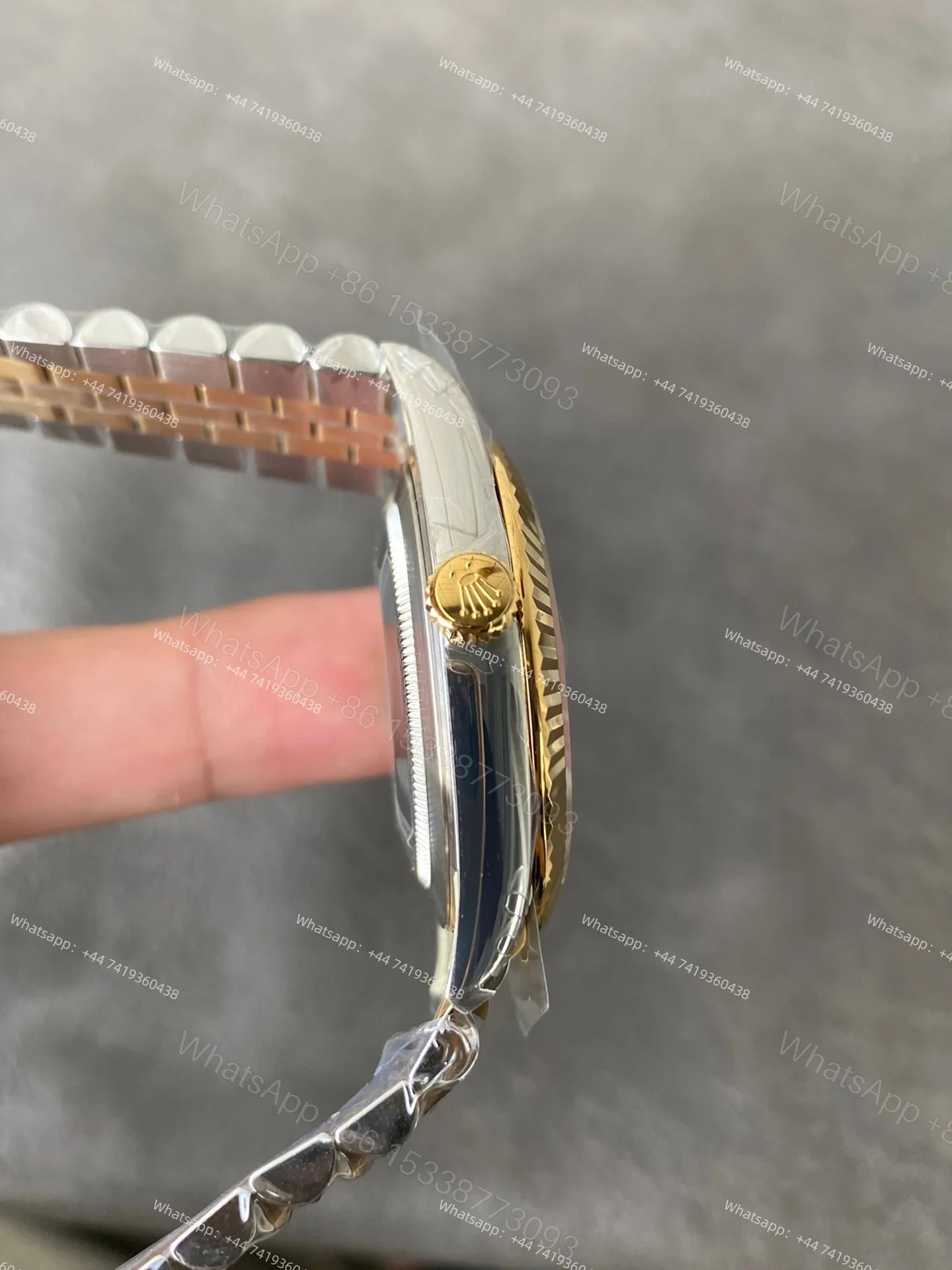 View 7 of Rolex Datejust M126333-0010 Gold Dial 1:1 Replica Jubilee 41MM 3235 Movement Super Clone Watch