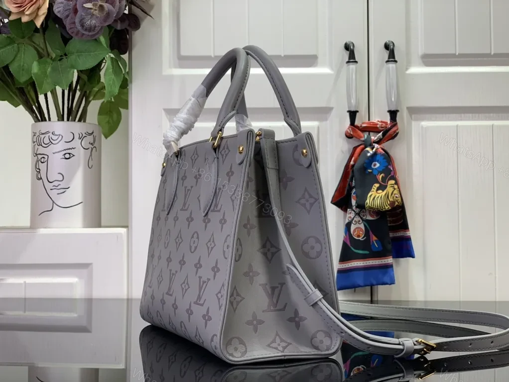 View 8 of Elegant Monogram Tote: Structured Luxury Bag for Everyday Proportions