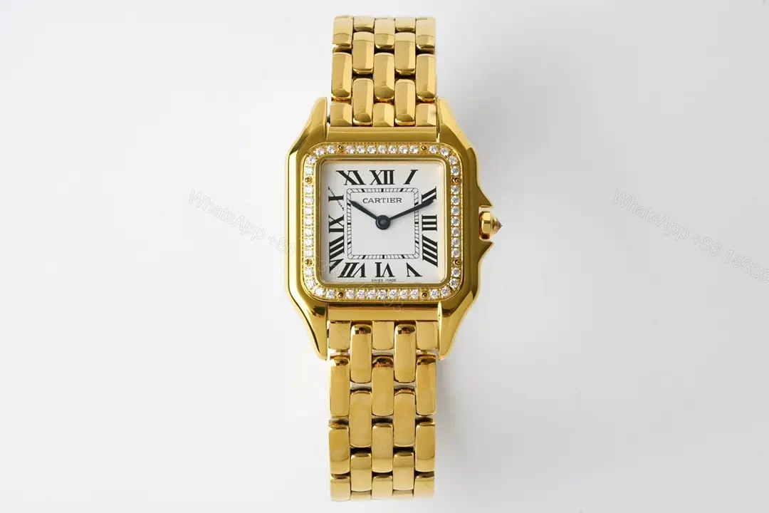 Cartier Panthère de Cartier Yellow Gold 27x37mm Quartz Watch with Diamond Bezel — view 1