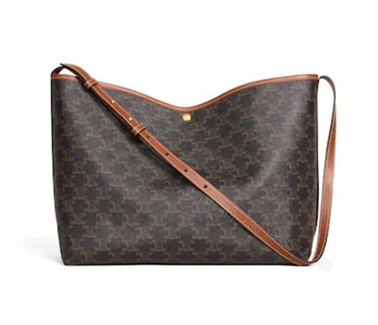 Celine SOFT SHOPPER BAG IN Triomphe Canvas and Calfskin — view 1
