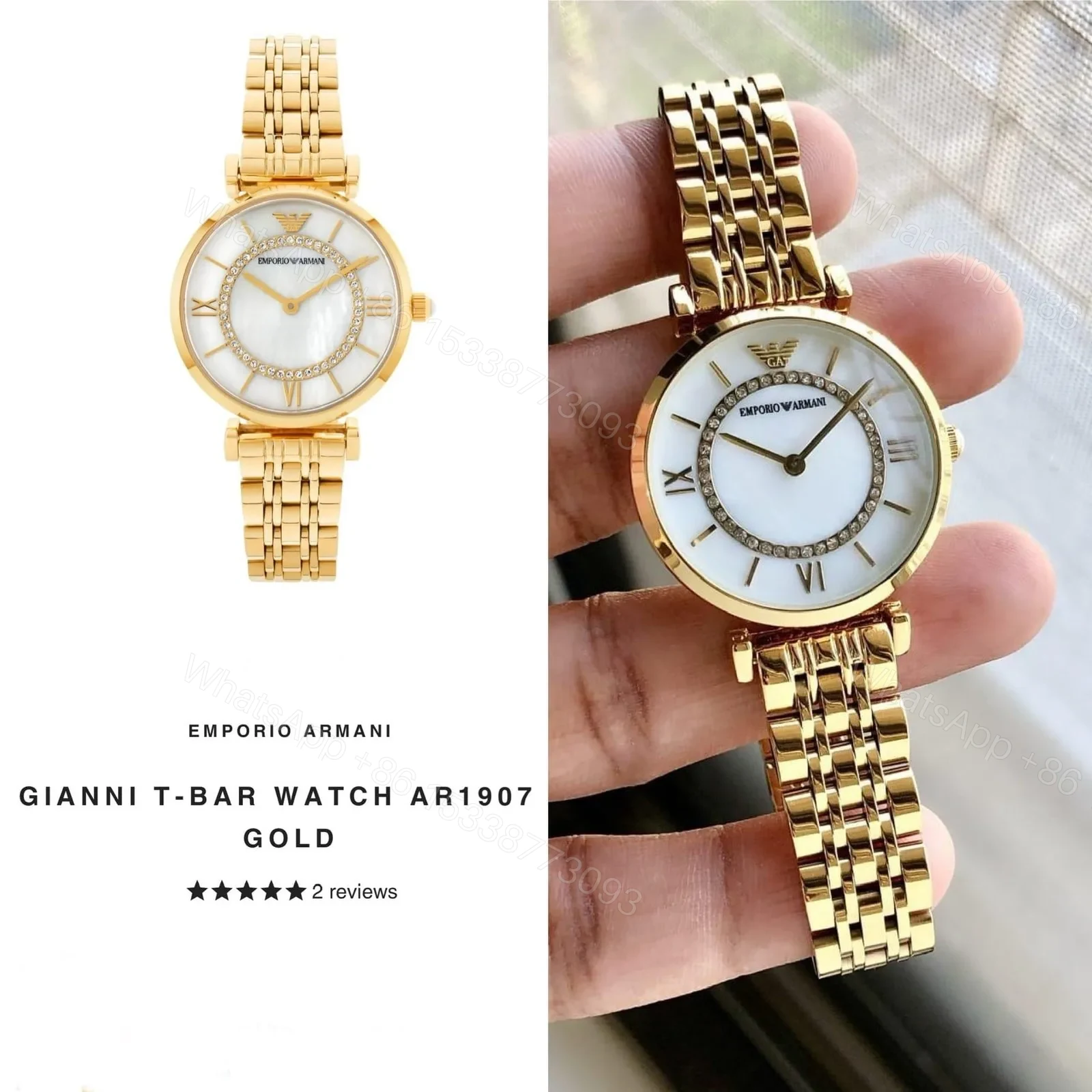 View 2 of Emporio Armani Gold Ar1907