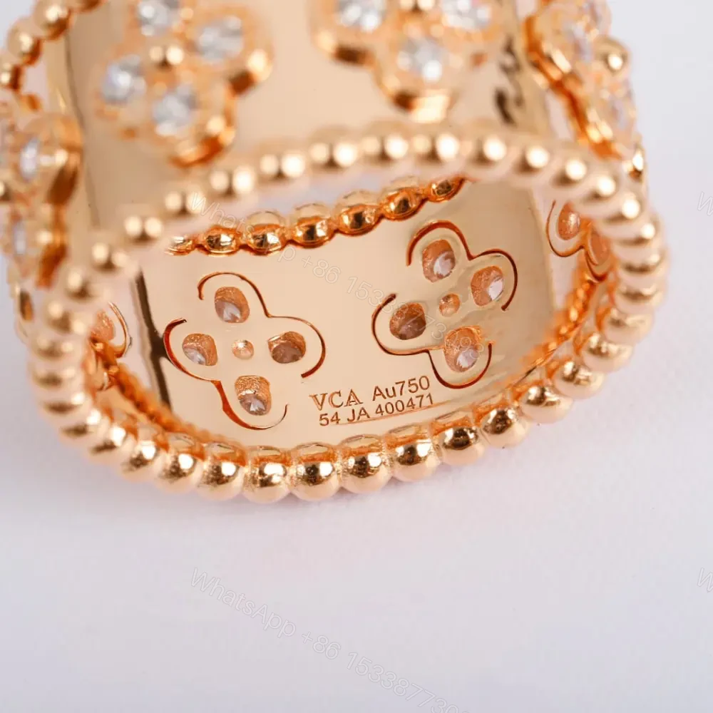 View 3 of 高仿首飾VanCleef&Arpels*RO9LN00鑲鑽萬花筒戒指玫瑰金中號