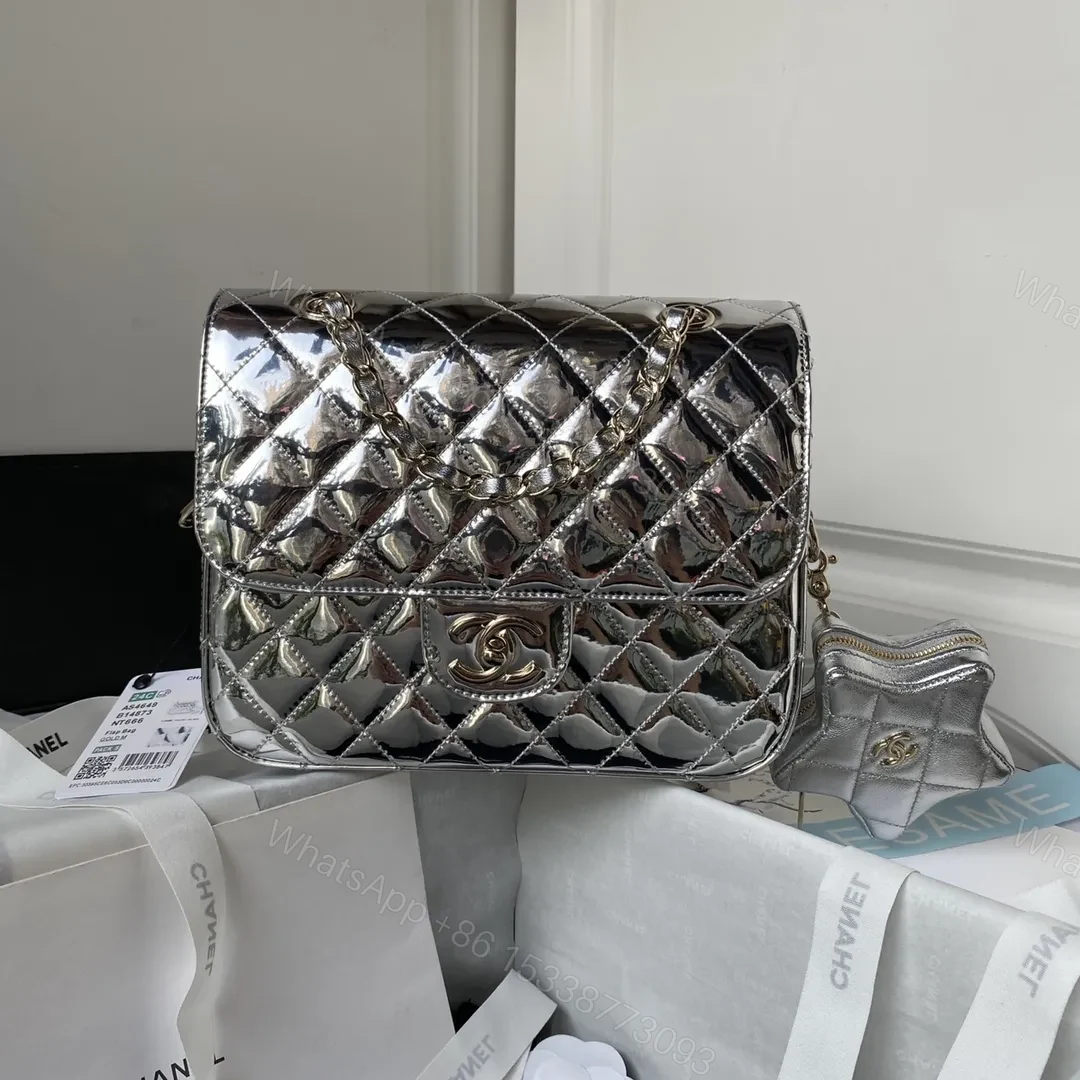 View 2 of Chanel 24C gold mirror star Bag