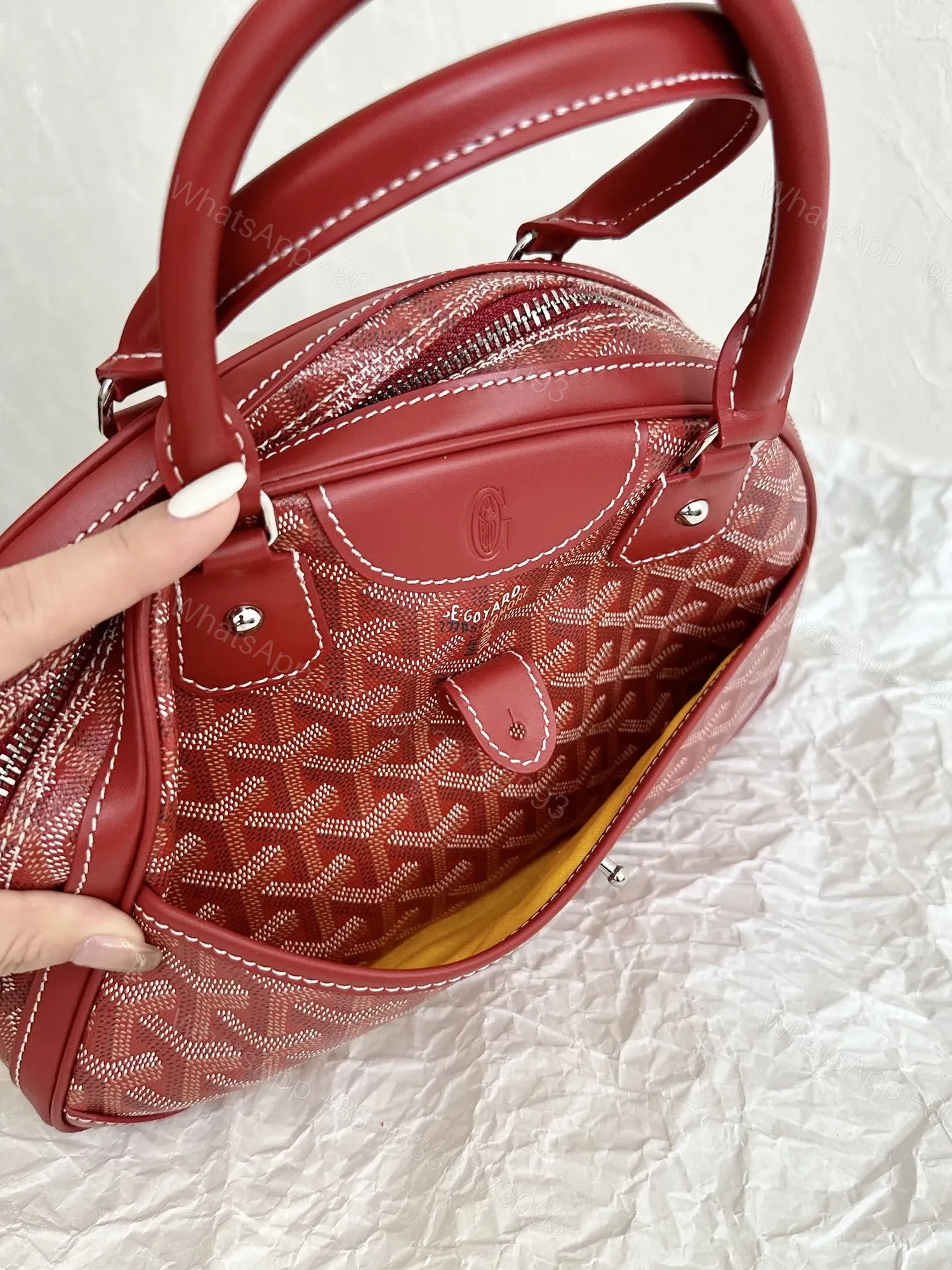 View 4 of Goyard Saint Jeanne Bag Coated Canvas PM Red 9496843