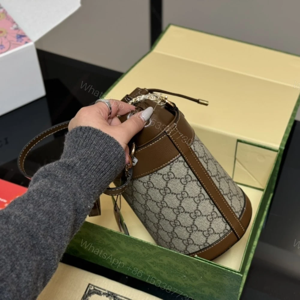View 5 of Gucci Housebit 1955 Small Bucket Bag Brown 18Cm