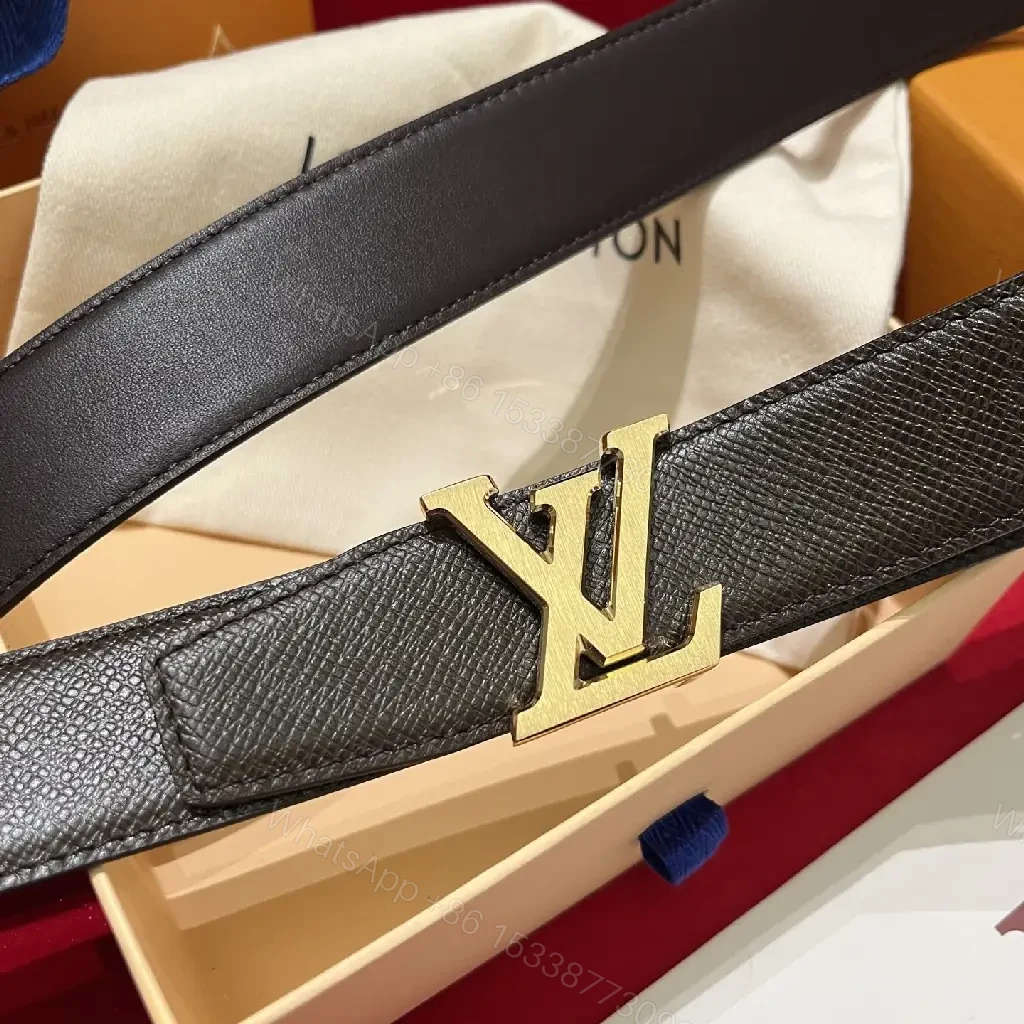 View 8 of Structured Black Leather Belt with Gold Buckle - Premium Durability