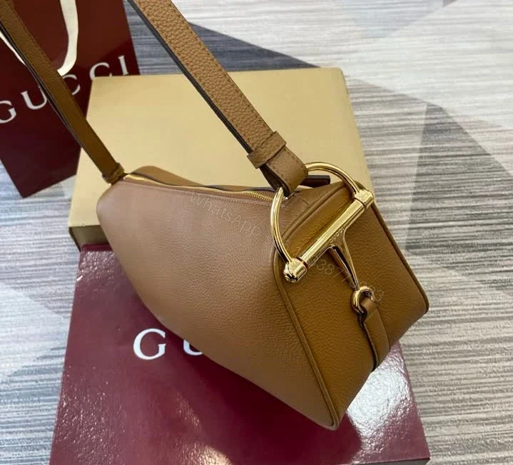 View 12 of Gucci Half Horsebit Medium Shoulder Bag TB5474