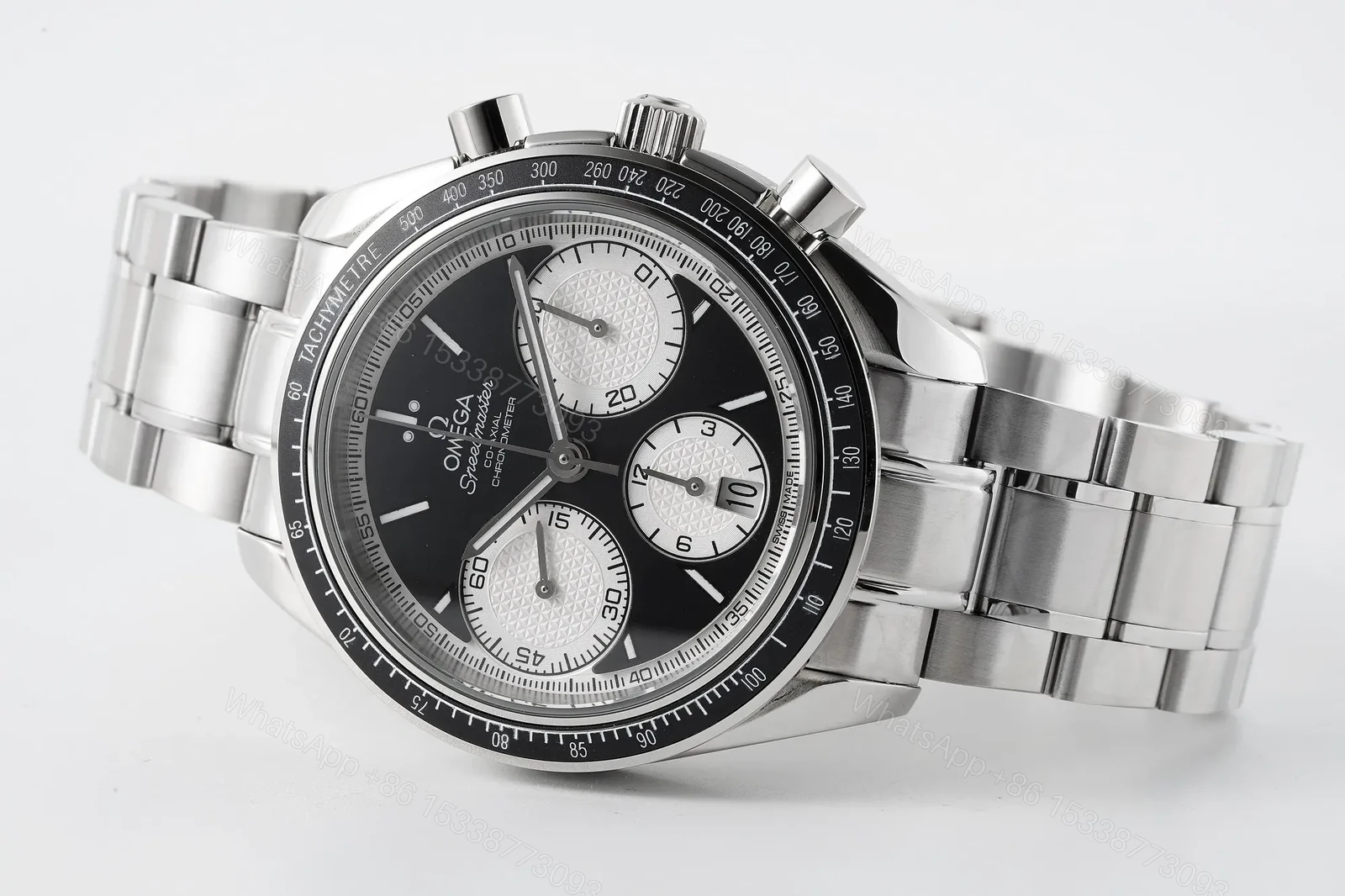 View 5 of Omega Speedmaster Professional 326.32.40.50.06.001 Multifunction Chronograph Watch Black and White Dial Stainless Steel Bracelet