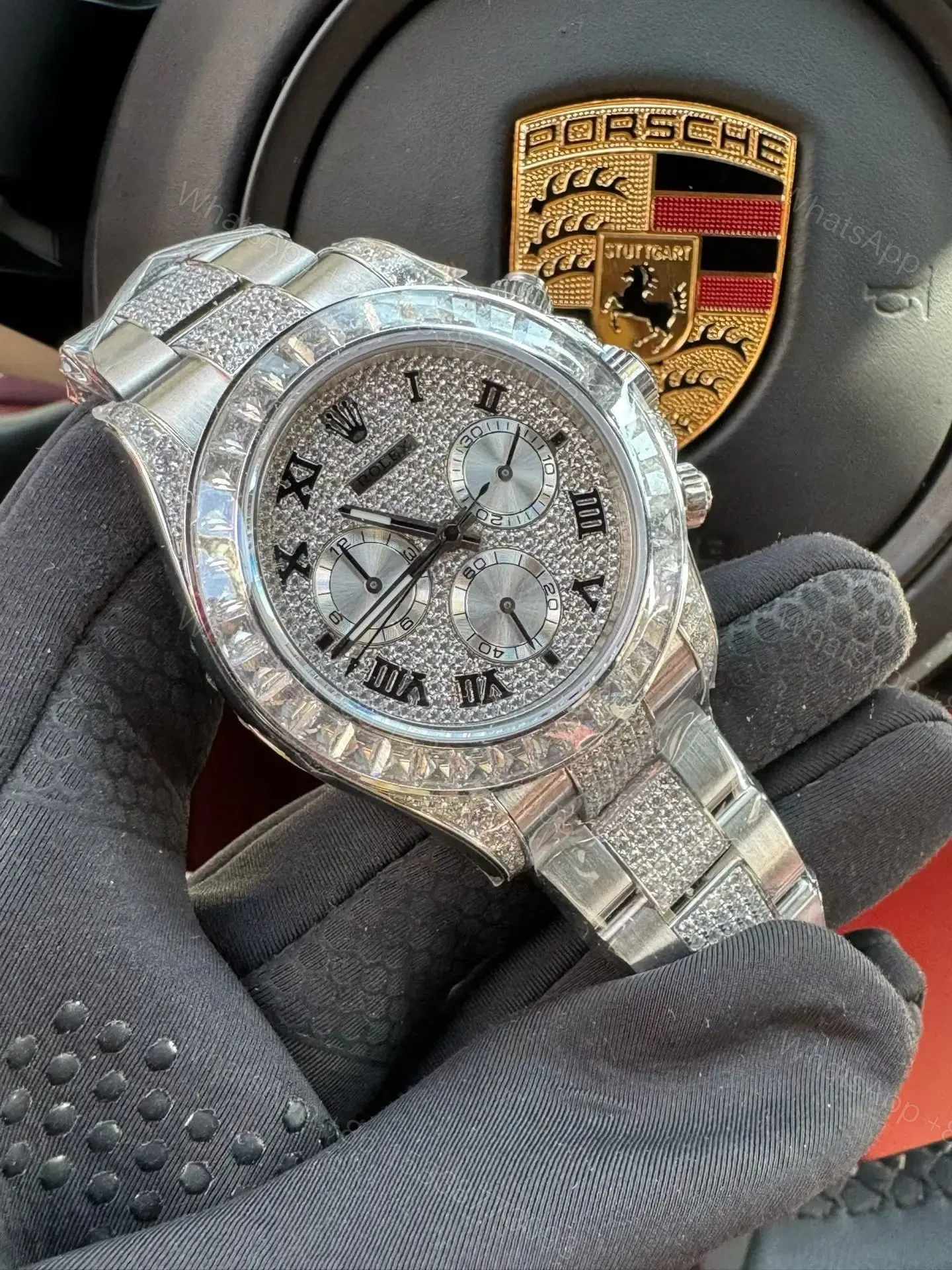 View 2 of Rolex Daytona Paved Diamond Dial Iced Diamond Bracelet Edition 40mm RG-DAYTONA-PAVE-DIAMOND-ICED
