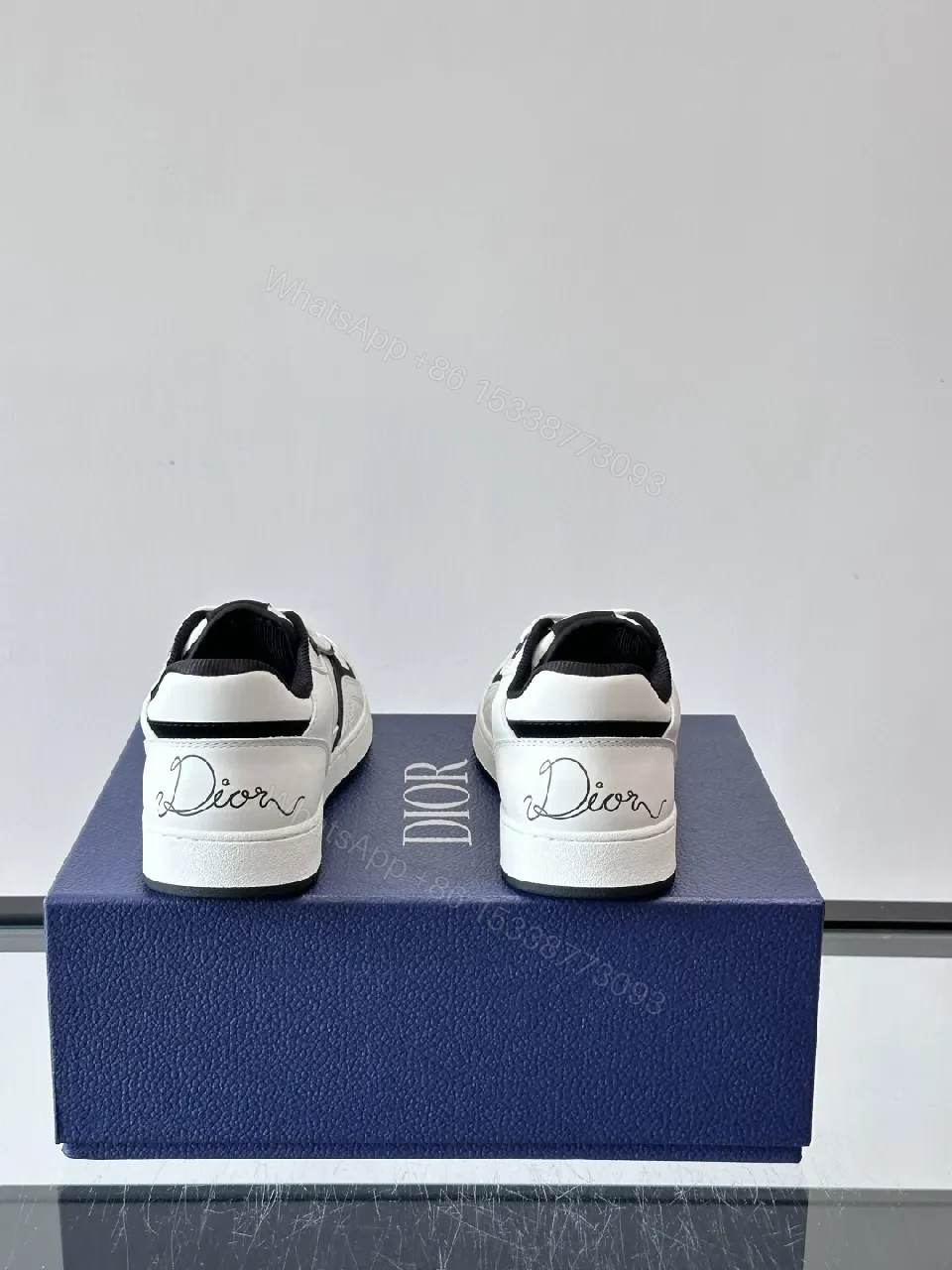 View 9 of White-Black Leather Sneaker with Graphic Texture, Cushioned Comfort