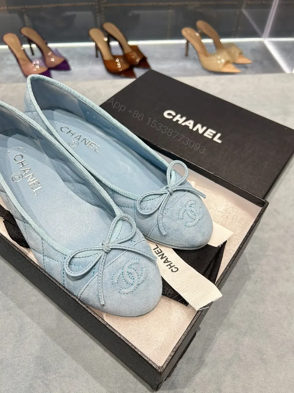 View 9 of Quilted Ballet Flats with Subtle Logo Comfort Chic Flat
