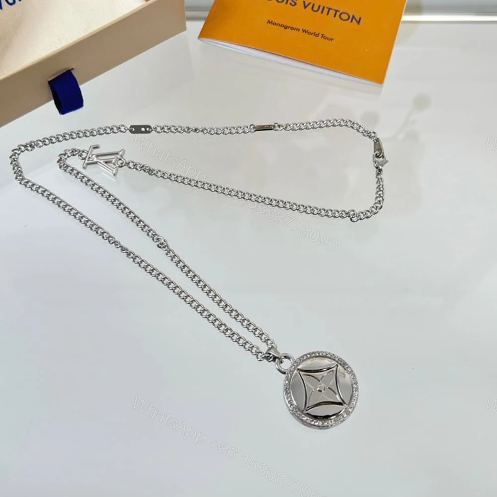 View 3 of LV Twisted Flower Necklace