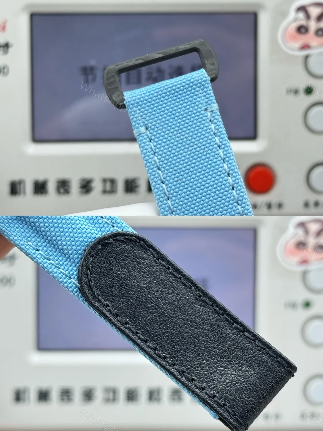 View 9 of Rolex Daytona Carbon Fiber Blue Replica 40MM Premium Black Bezel Blue Fabric Strap R74-BLUE