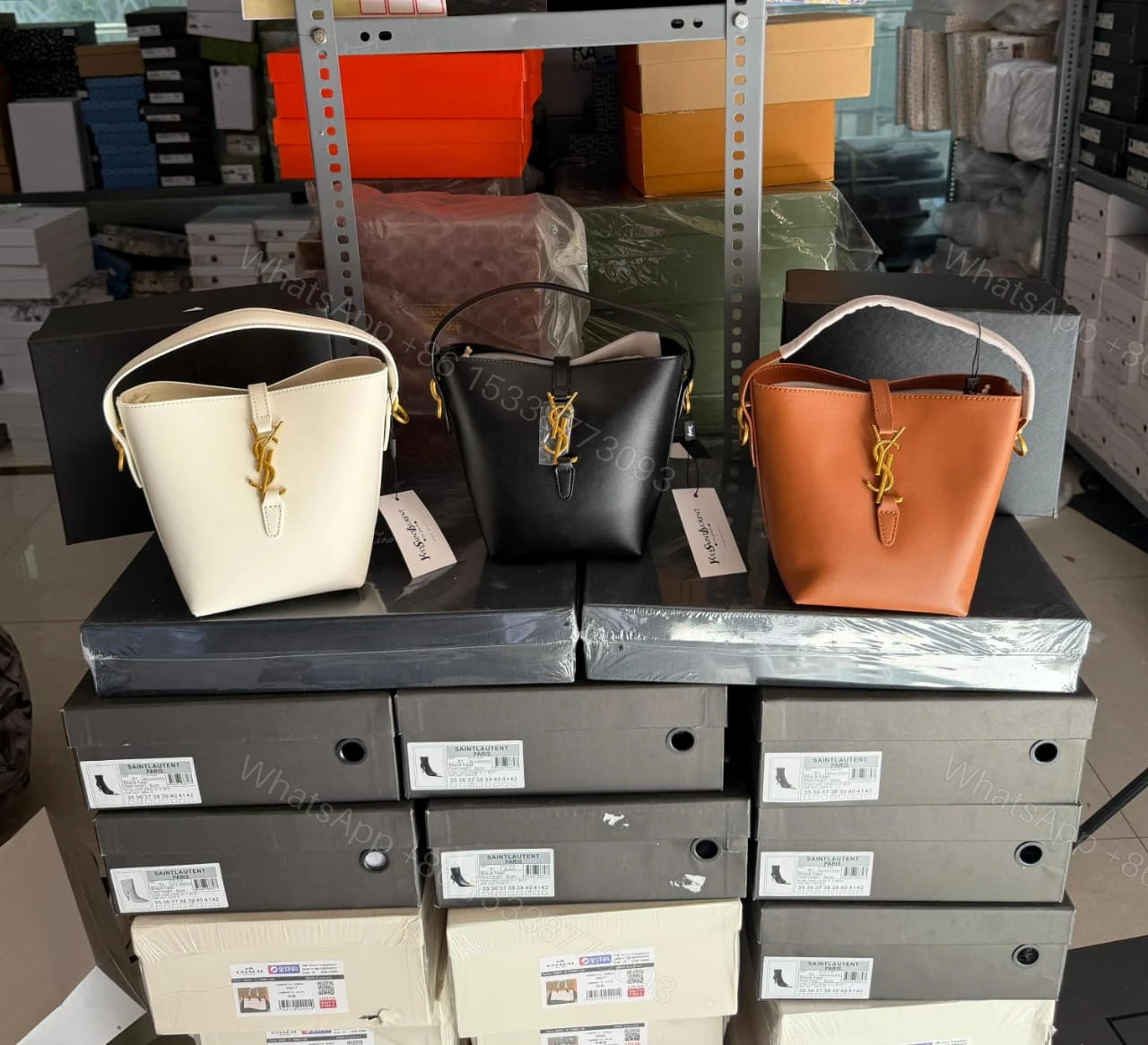 View 2 of YSL Saint Laurent Le 37 Bucket Bag First Copy | AAA+ Replica