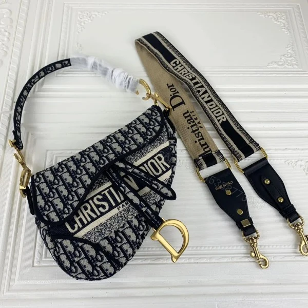 View 4 of FIRST COPY Christian Dior Saddle Sling Bag (Black)