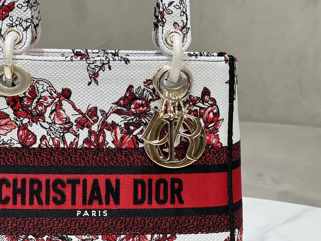 View 6 of Floral Jacquard Handbag: Structured Luxury, Dior-Inspired Boldness