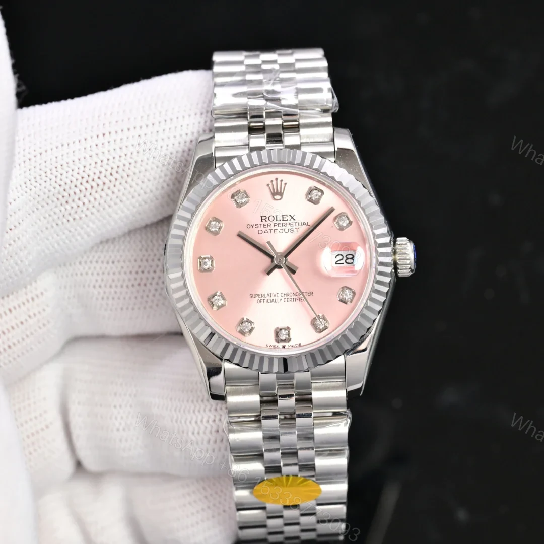 Rolex Datejust 31 Stainless Steel Domed Diamond Jubilee Pink – Diamond Dial178344-0023 — view 1