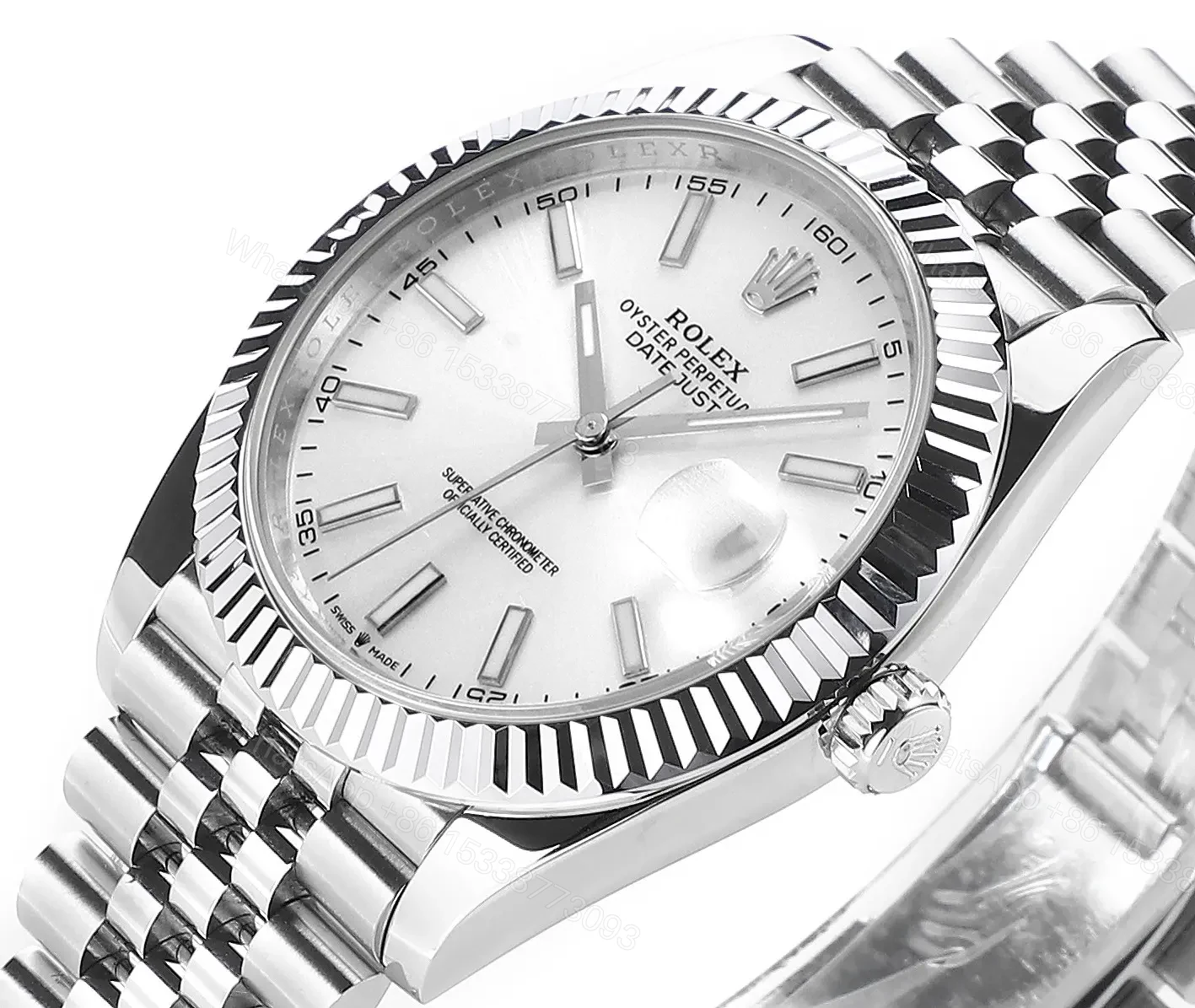View 4 of VS Factory Clean Factory DDF Silver Classic Rolex Style Watch