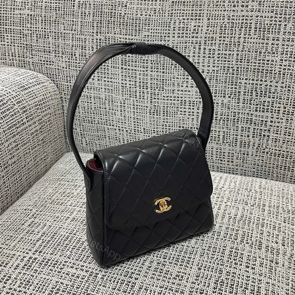 View 7 of Quilted Crossbody Bag with Gold Hardware, Leather, Luxury Style